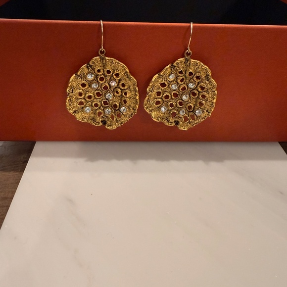 Lotus Pod Earrings by Janet Mavec with Swarovski Crystals - Picture 5 of 5